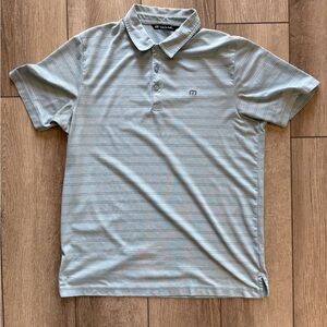 Travis Mathew Men’s Large Light Blue Polo Shirt Classic Design